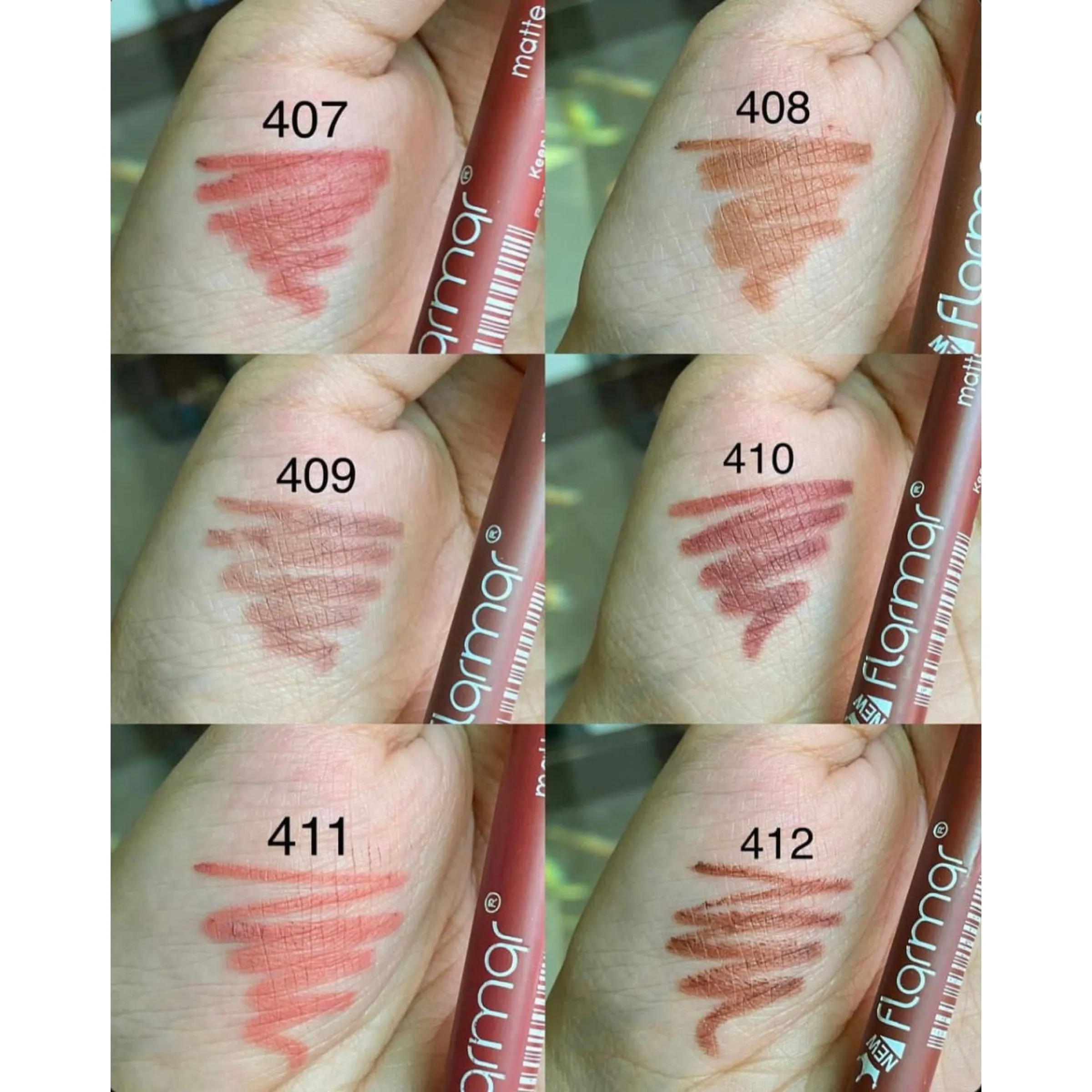 12pcs Flormar Jumbo Lip Liner Pencils Waterproof & Long-lasting
