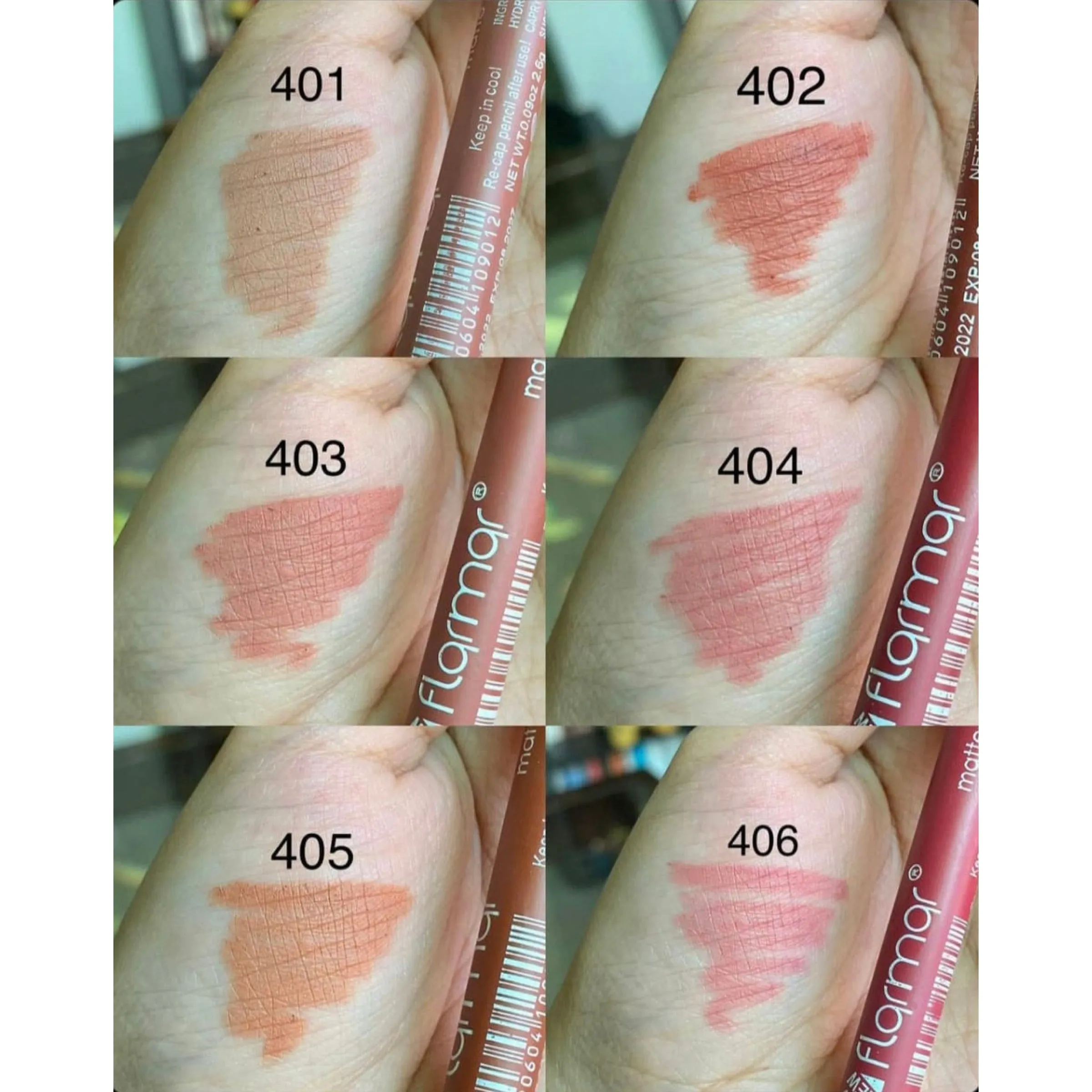12pcs Flormar Jumbo Lip Liner Pencils Waterproof & Long-lasting