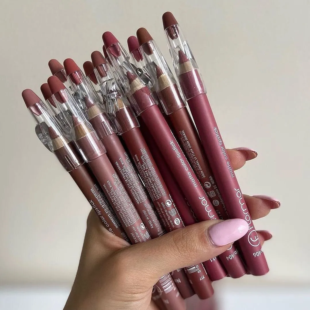 12pcs Flormar Jumbo Lip Liner Pencils Waterproof & Long-lasting