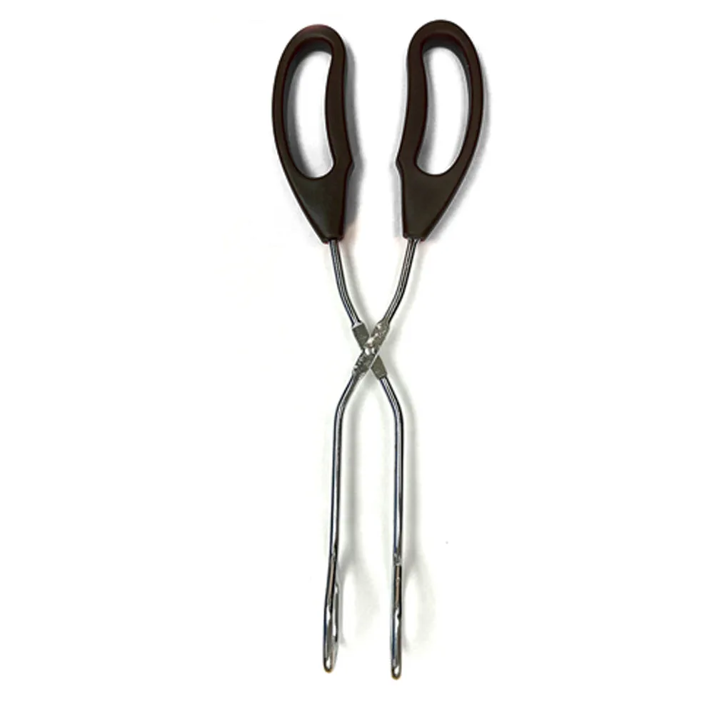 1pk 10Inch Heavy Duty Stainless Steel Kitchen Tongs No Slip Comfort Grip Scissor