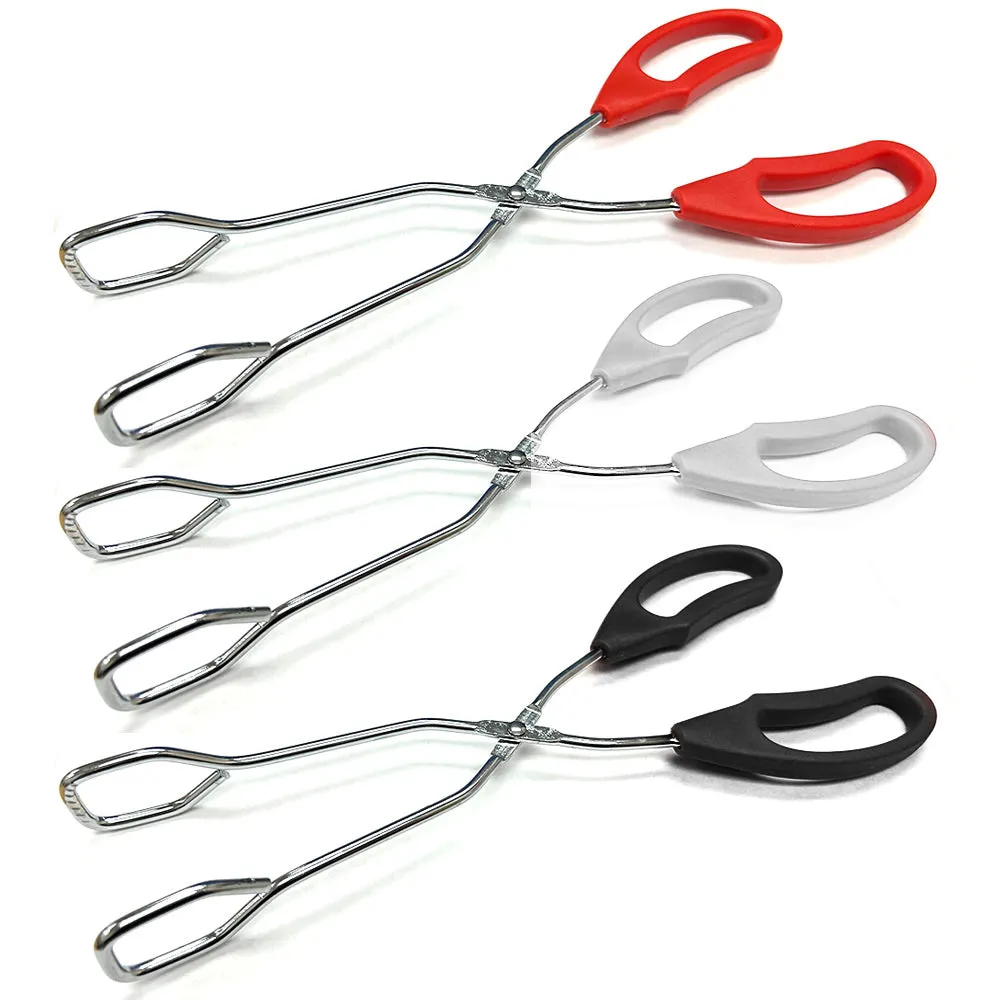 1pk 10Inch Heavy Duty Stainless Steel Kitchen Tongs No Slip Comfort Grip Scissor