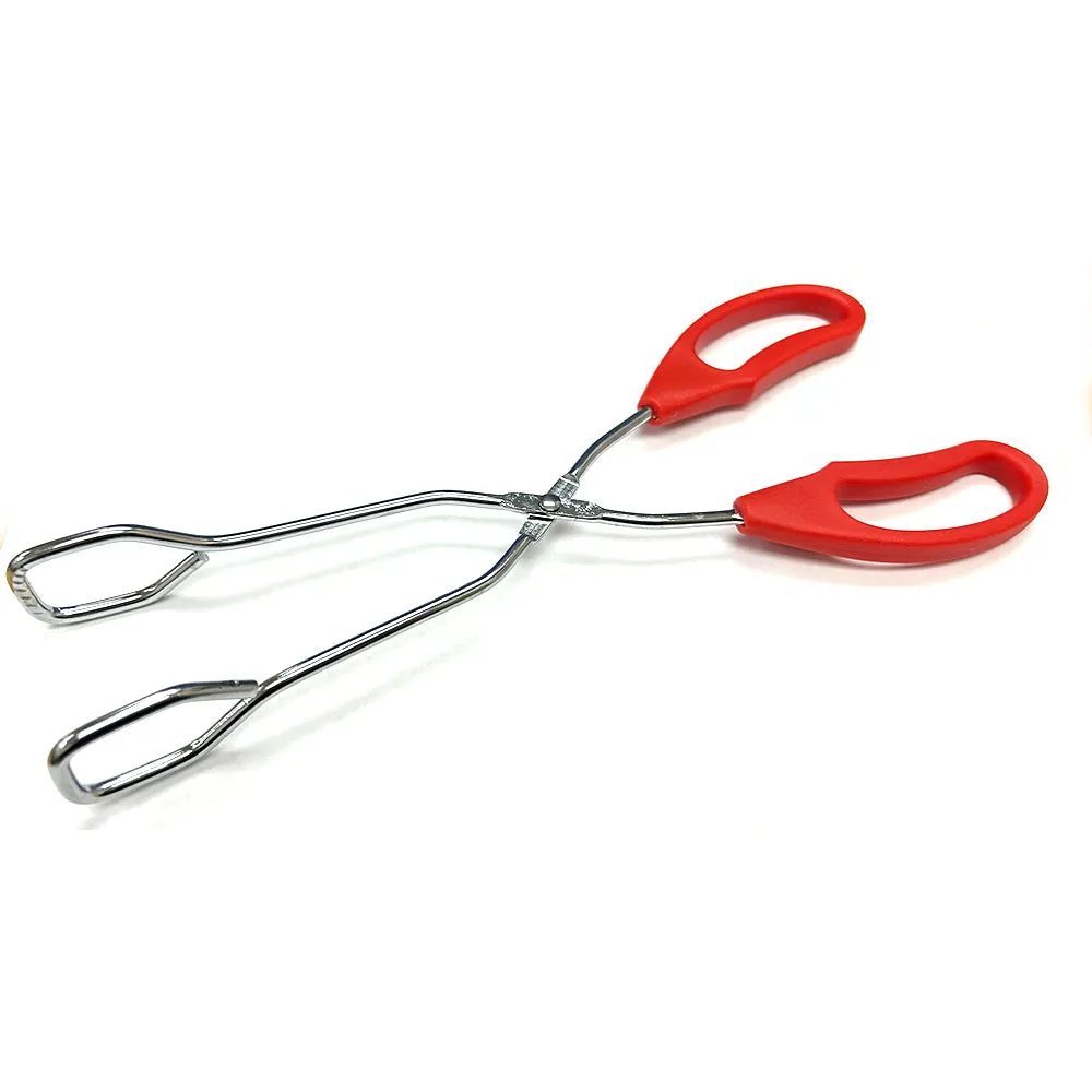 1pk 10Inch Heavy Duty Stainless Steel Kitchen Tongs No Slip Comfort Grip Scissor