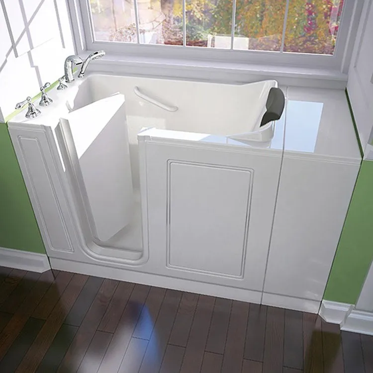 2848 Series 28"W x 48"L Acrylic Walk-In Soaking Bathtub with Left-Hand Drain/Faucet