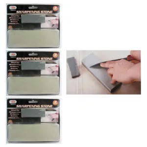 3 Sharpening Stone Knife Blade Sharpener Fishing Scissors Straight Razor Tool 6"