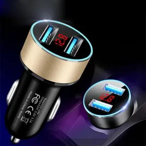 3.1A Dual USB Car Charger with LED Display