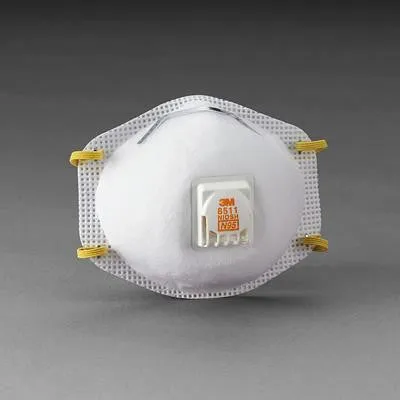 3M 8511 N95 Particulate Disposable Respirator With Cool Flow Exhalation Valve And M-Noseclip - NIOSH 42CFR84 (10 Each Per Box)