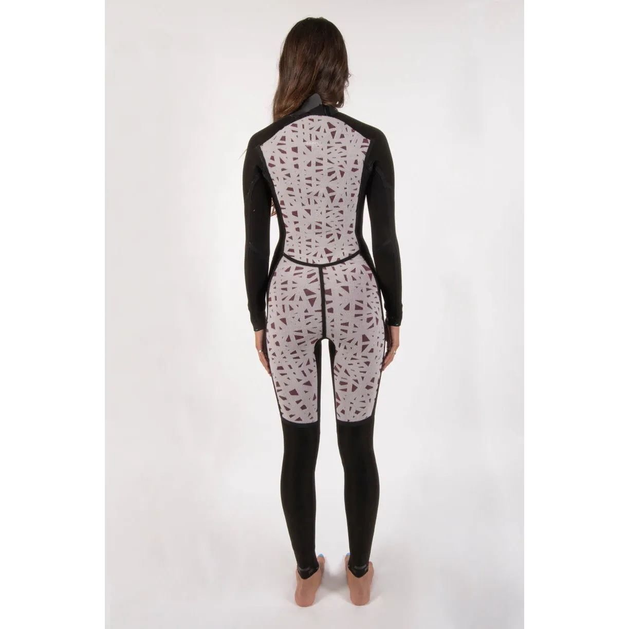 4/3 mm SisstrEvolution Seven Seas Back Zip Full Wetsuit - Solid Black