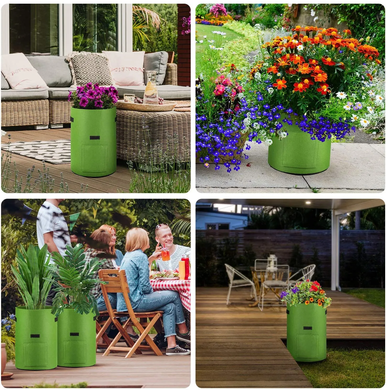5-Pack | 10 Gallons Plant Grow Bag | Potato Container Pots with Handles | Garden Planter