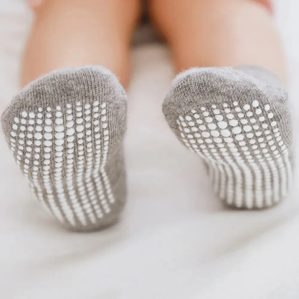 6 Pairs Cotton Baby Anti Slip Socks for Boys Girls Low Cut Floor Toddler Sock with Rubber Grips 0 1 Years