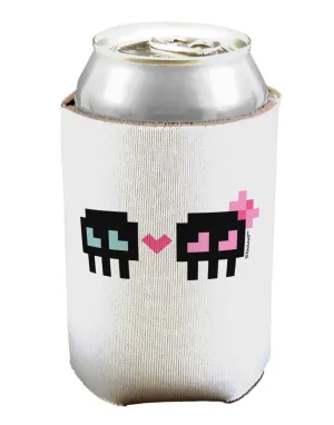 8-Bit Skull Love - Boy and Girl Can / Bottle Insulator Coolers