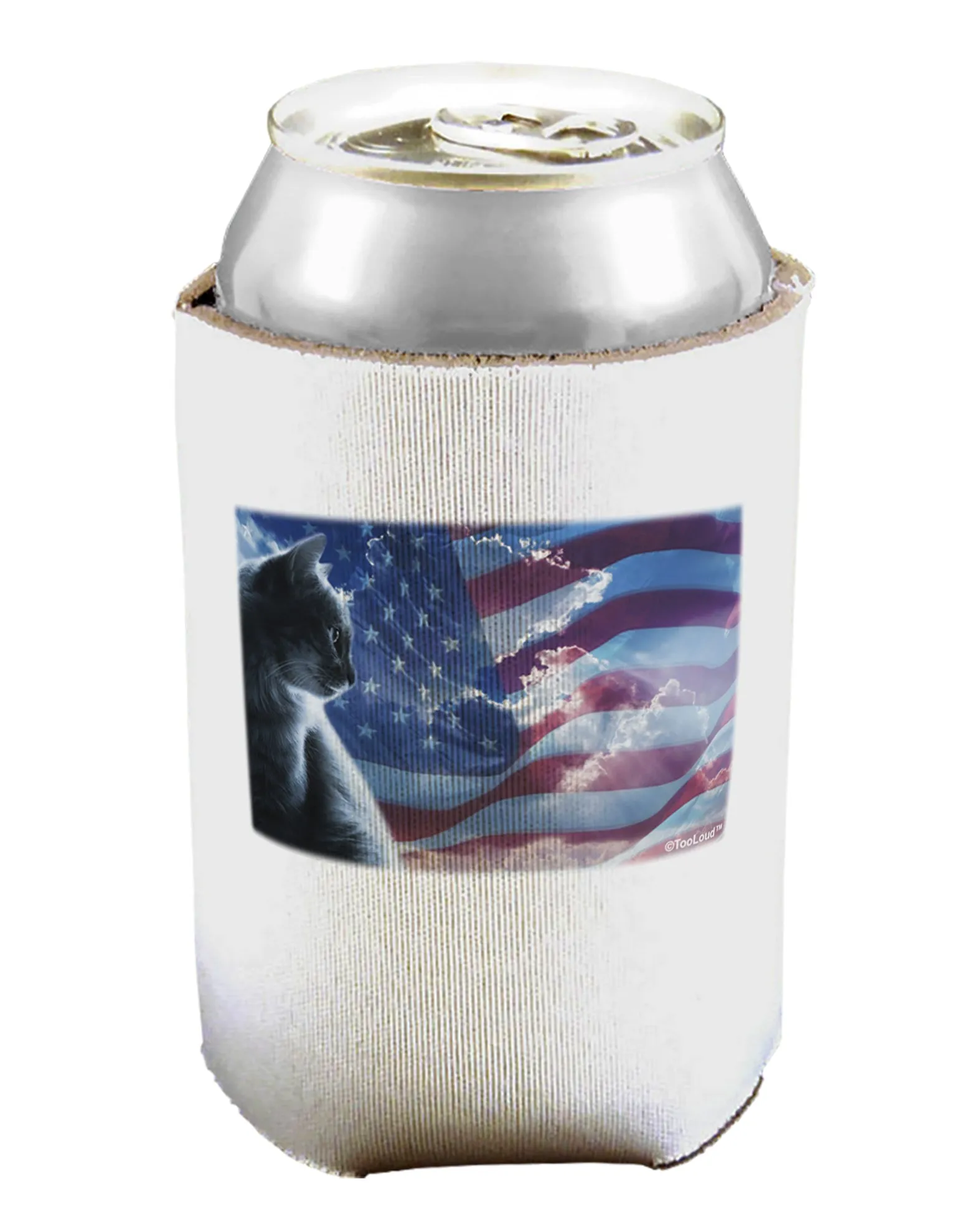 All American Cat Can / Bottle Insulator Coolers by TooLoud