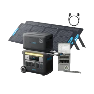 Anker SOLIX F2000   BP2600 Expansion Battery   2x 200W Solar Panel   Home Backup Kit