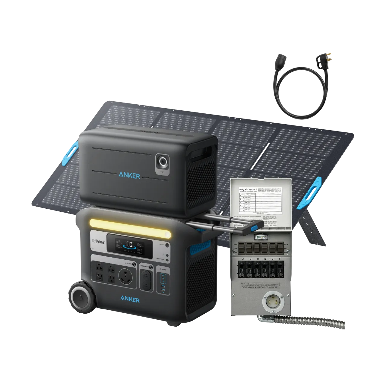 Anker SOLIX F2000   BP2600 Expansion Battery   400W Solar Panel   Home Backup Kit