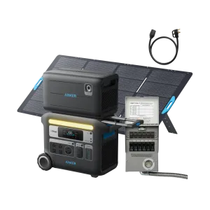 Anker SOLIX F2000   BP2600 Expansion Battery   400W Solar Panel   Home Backup Kit