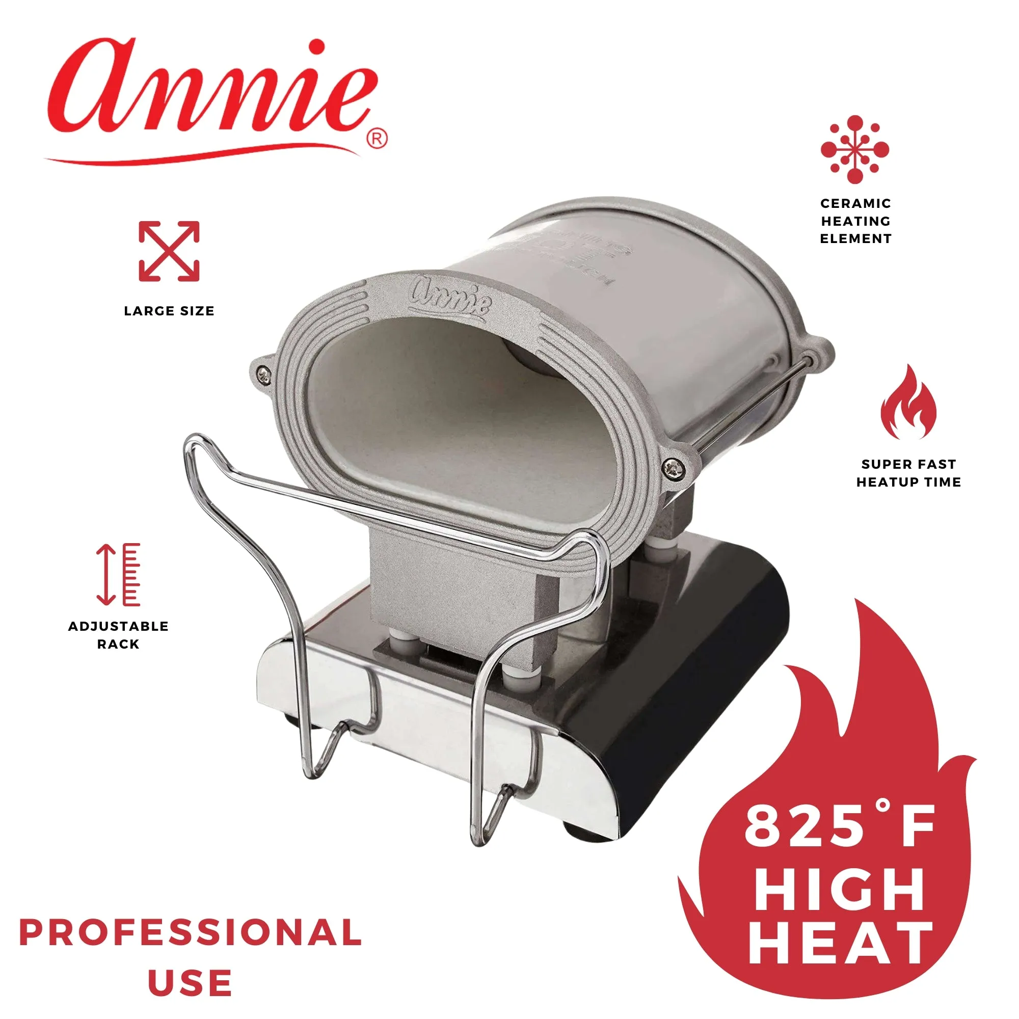 Annie Ceramic Thermal Stove - Large, Silver