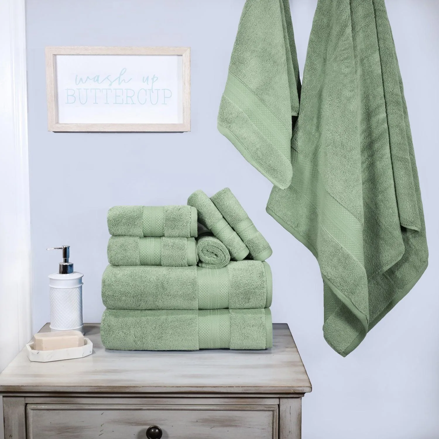 Aria Turkish Cotton Super Absorbent Assorted Towel Set Collection