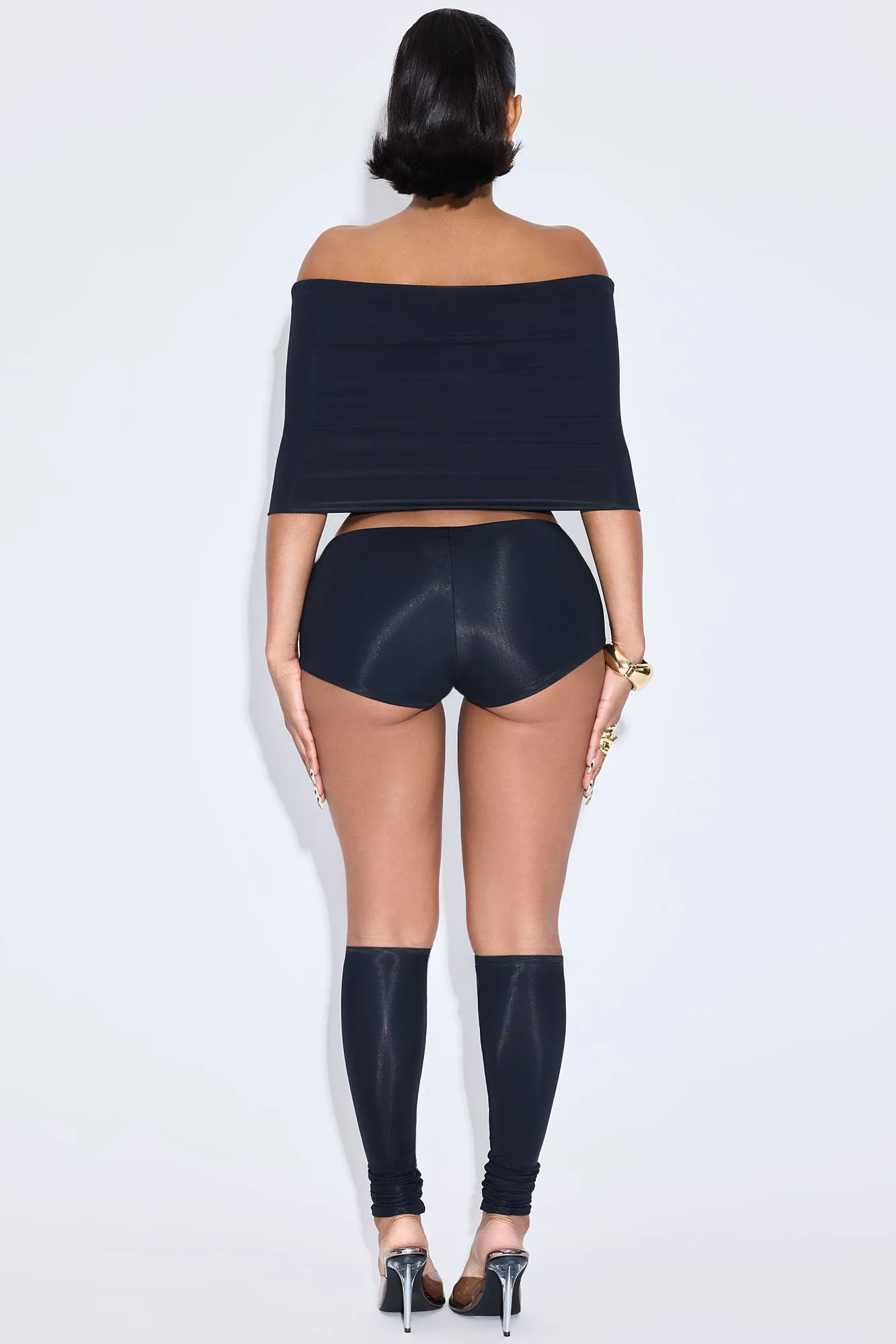 Ayden 3 Piece Double Lined Short Set - Black