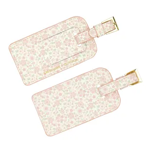 baublebar x minnow antique floral luggage tag