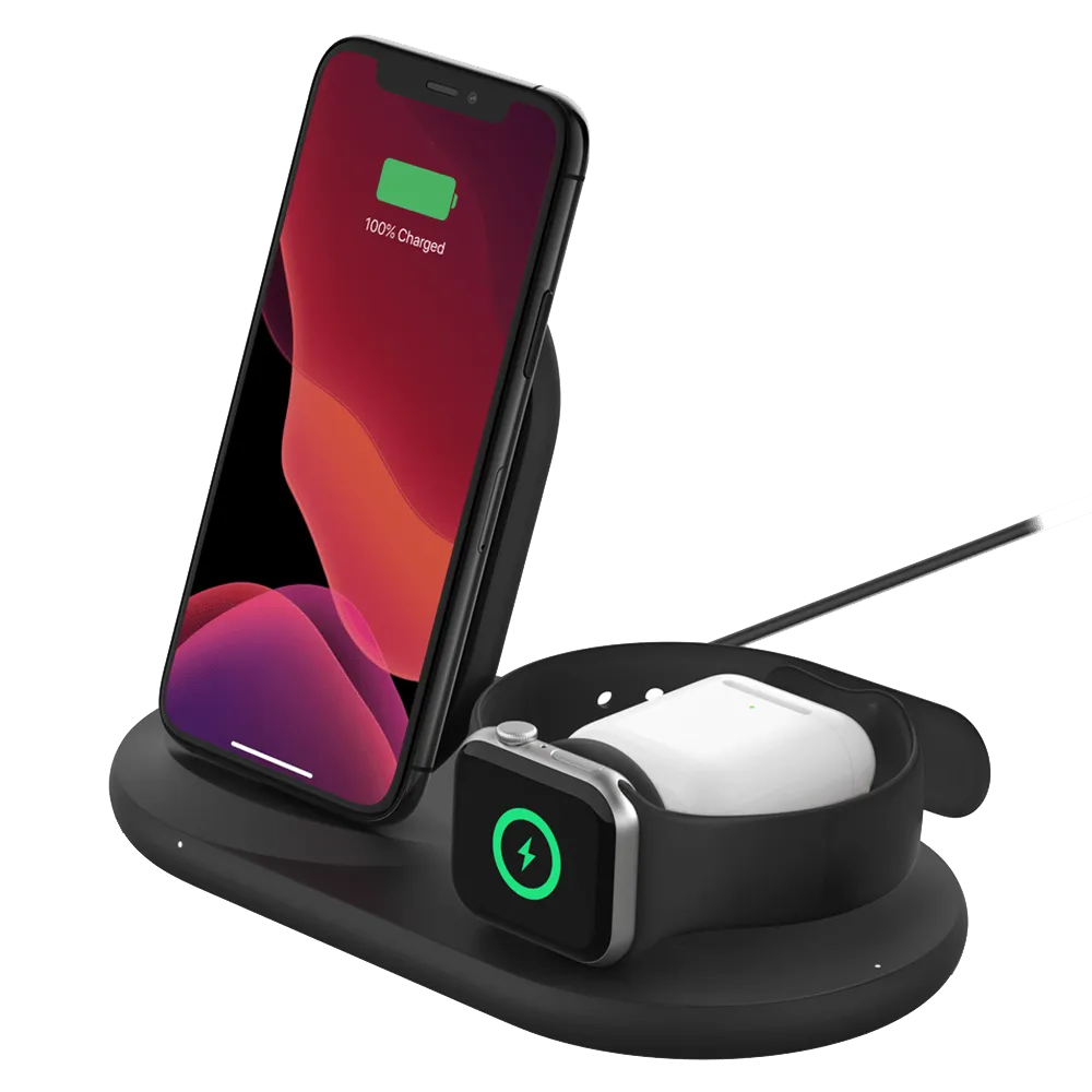 Belkin 3-in-1 Wireless Charging Pad With Apple Watch Dock