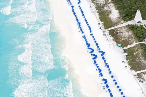 Blue Umbrellas, Seaside Beach, 30A Florida
