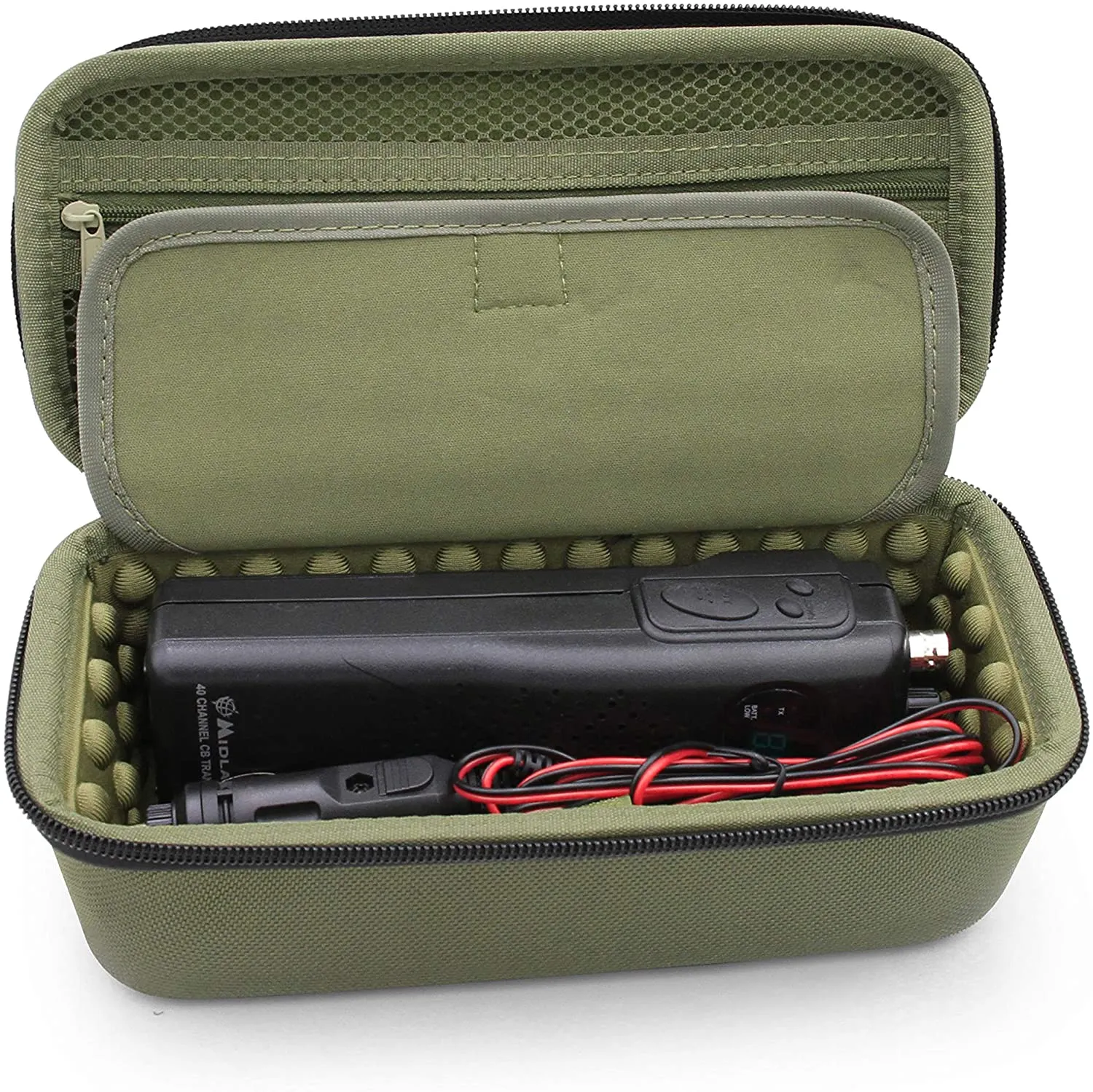 CASEMATIX CB Radio Case Compatible with Portable CB Radios by Midland 2 Way Radio, Cobra Handheld CB Radios, Uniden Handheld CB Radio and More