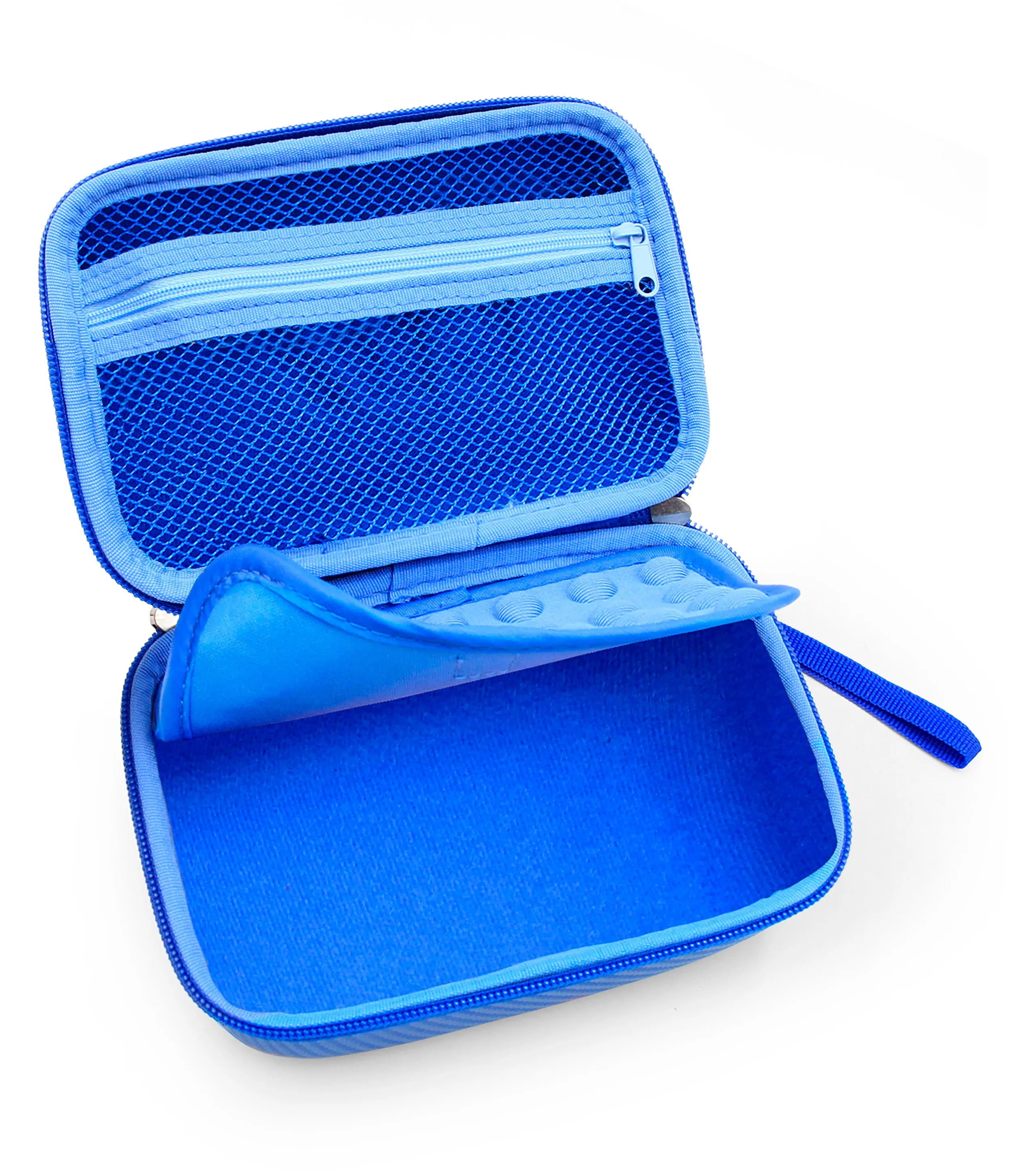 CASEMATIX Toy Case Compatible with Really Rad Robots Fartbro Electronic Remote Control Farting Robot and Accessories in Blue Travel Case