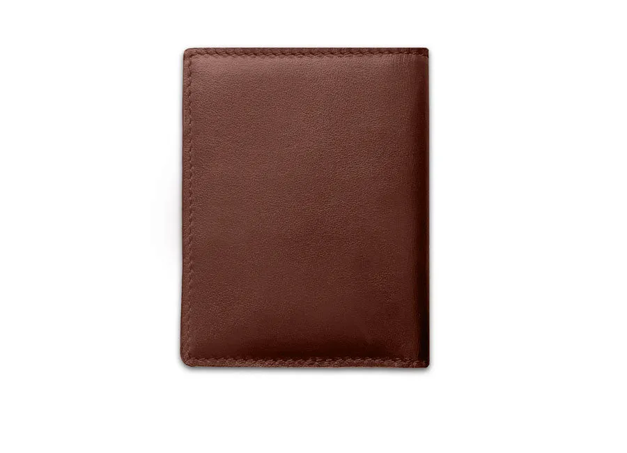 DAVEK SLIM FOLD with mini pen & pull tab - BROWN