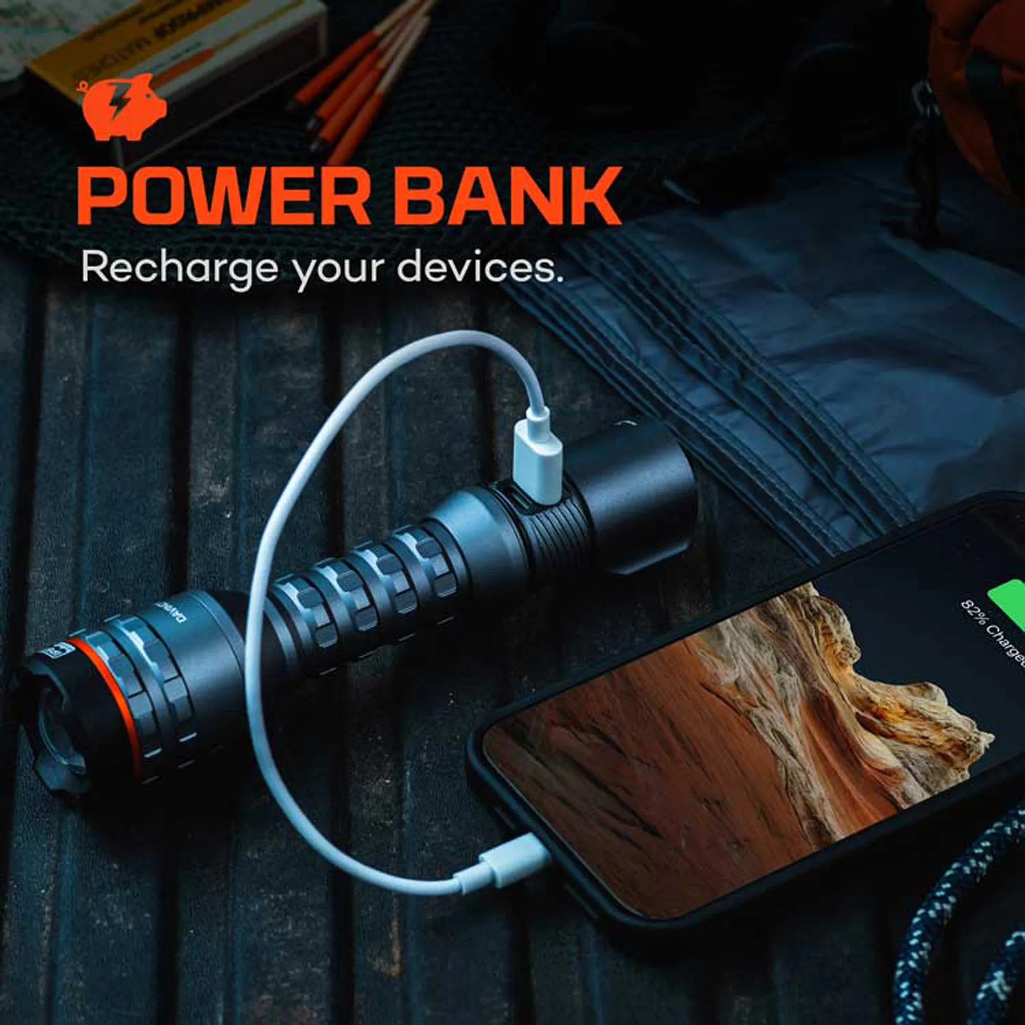 DAVINCI™ 800L, Rechargeable Flashlight   Power Bank