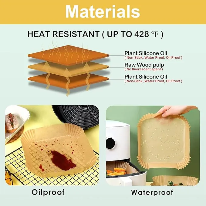 Disposable Square Air Fryer Liners