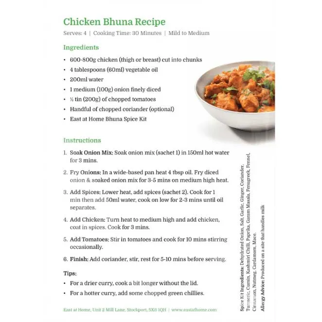East at Home Bhuna Spice Kit