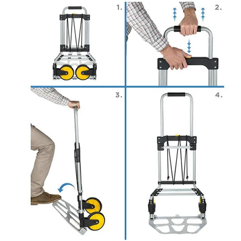 Folding Hand Truck And Dolly With Telescoping Handle