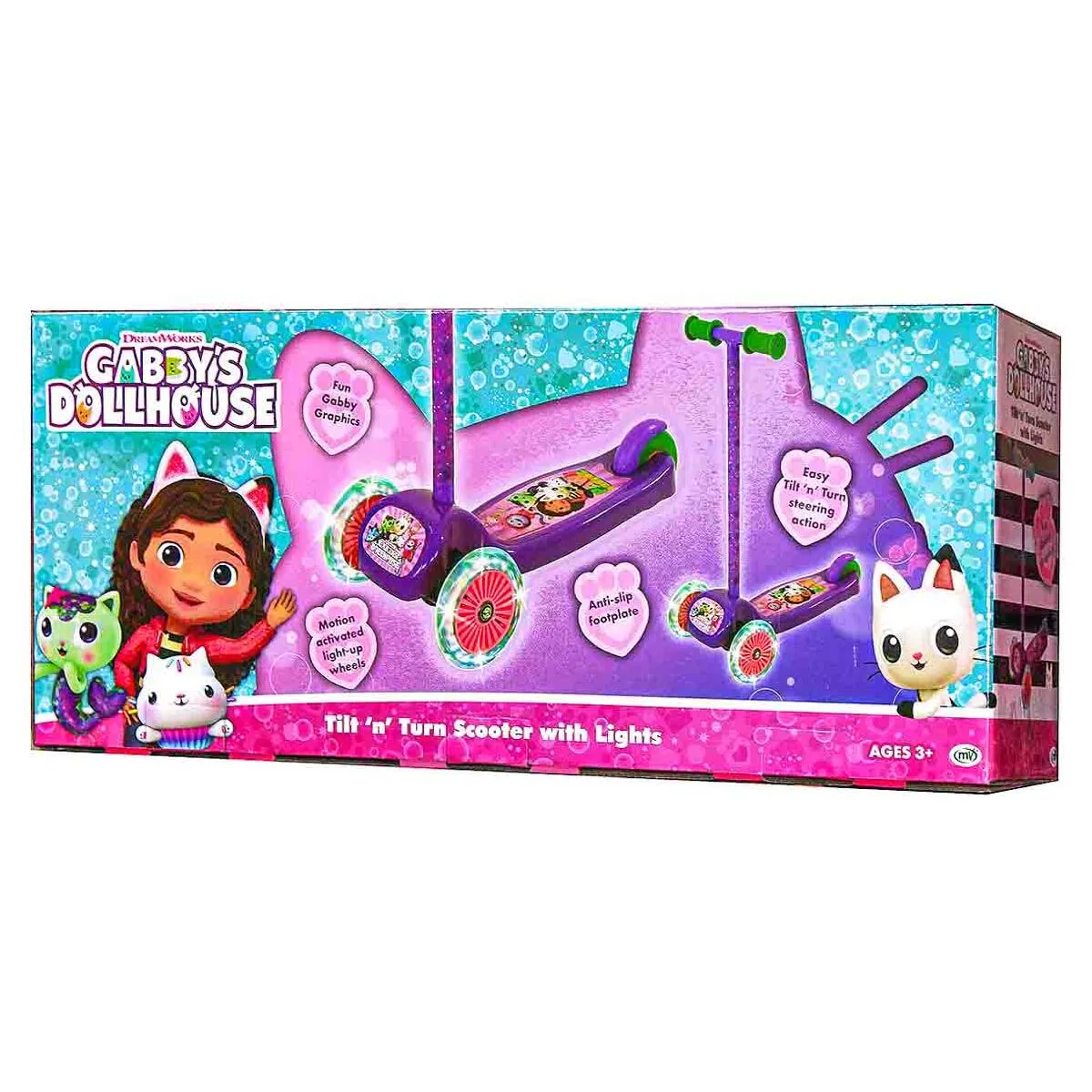 Gabby's Dollhouse Tilt 'n' Turn Scooter with Lights