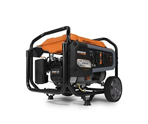 Generac 8,000-Watt Gas-Powered Portable Generator - Electric Start, CO-Sense, CARB Compliant - Reliable Power for Emergencies & Recreation