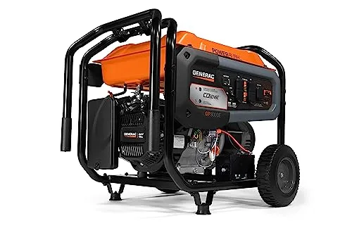 Generac 8,000-Watt Gas-Powered Portable Generator - Electric Start, CO-Sense, CARB Compliant - Reliable Power for Emergencies & Recreation