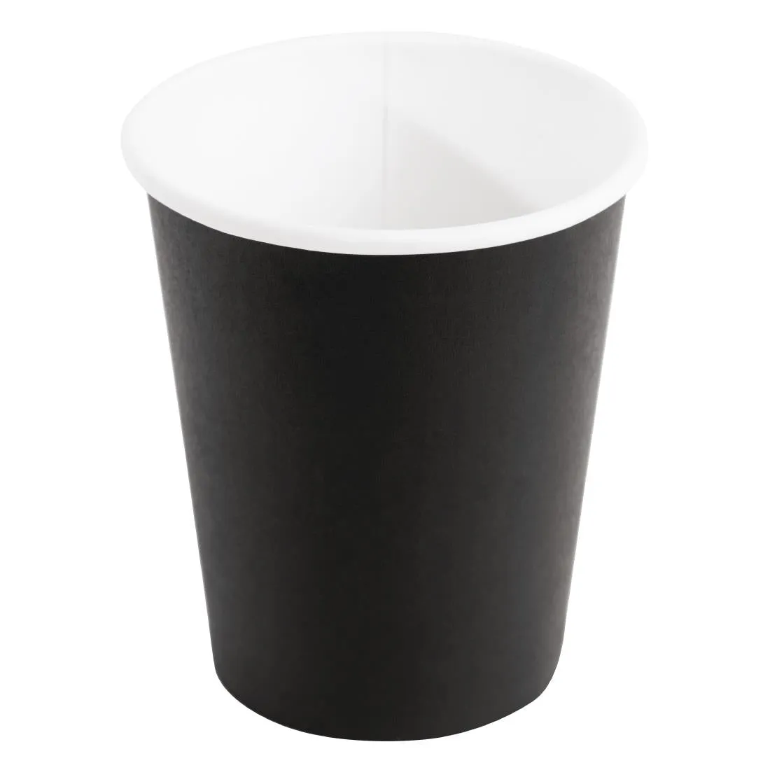 GF041 Fiesta Recyclable Coffee Cups Single Wall Black 225ml / 8oz (Pack of 50)