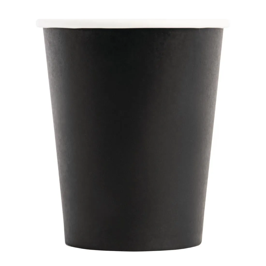 GF041 Fiesta Recyclable Coffee Cups Single Wall Black 225ml / 8oz (Pack of 50)