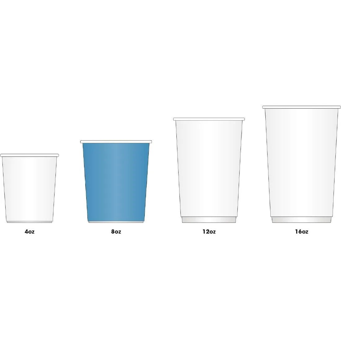 GF041 Fiesta Recyclable Coffee Cups Single Wall Black 225ml / 8oz (Pack of 50)