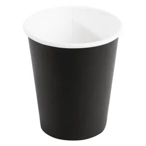 GF041 Fiesta Recyclable Coffee Cups Single Wall Black 225ml / 8oz (Pack of 50)