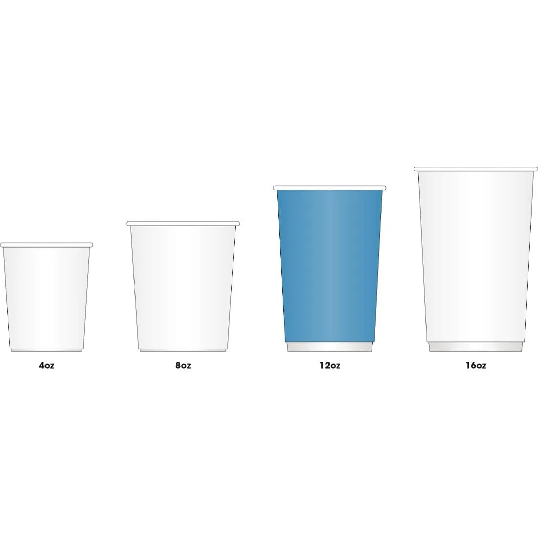 GP440 Fiesta Disposable Coffee Cups Double Wall Kraft 340ml / 12oz (Pack of 500) GP440