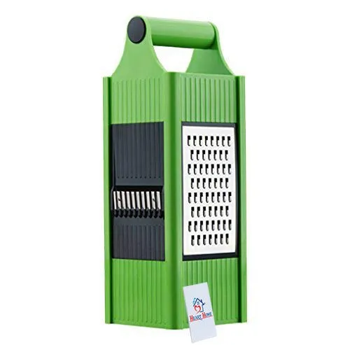Heart Home Plastic 4 in 1 Vegetable Slicer/Potato Chips Maker Grater with 4 Sides Vegetable Choppers-Potato Chips Maker Vegetable Potato Slicer and Smooth Grip (Multi)-HEART10209