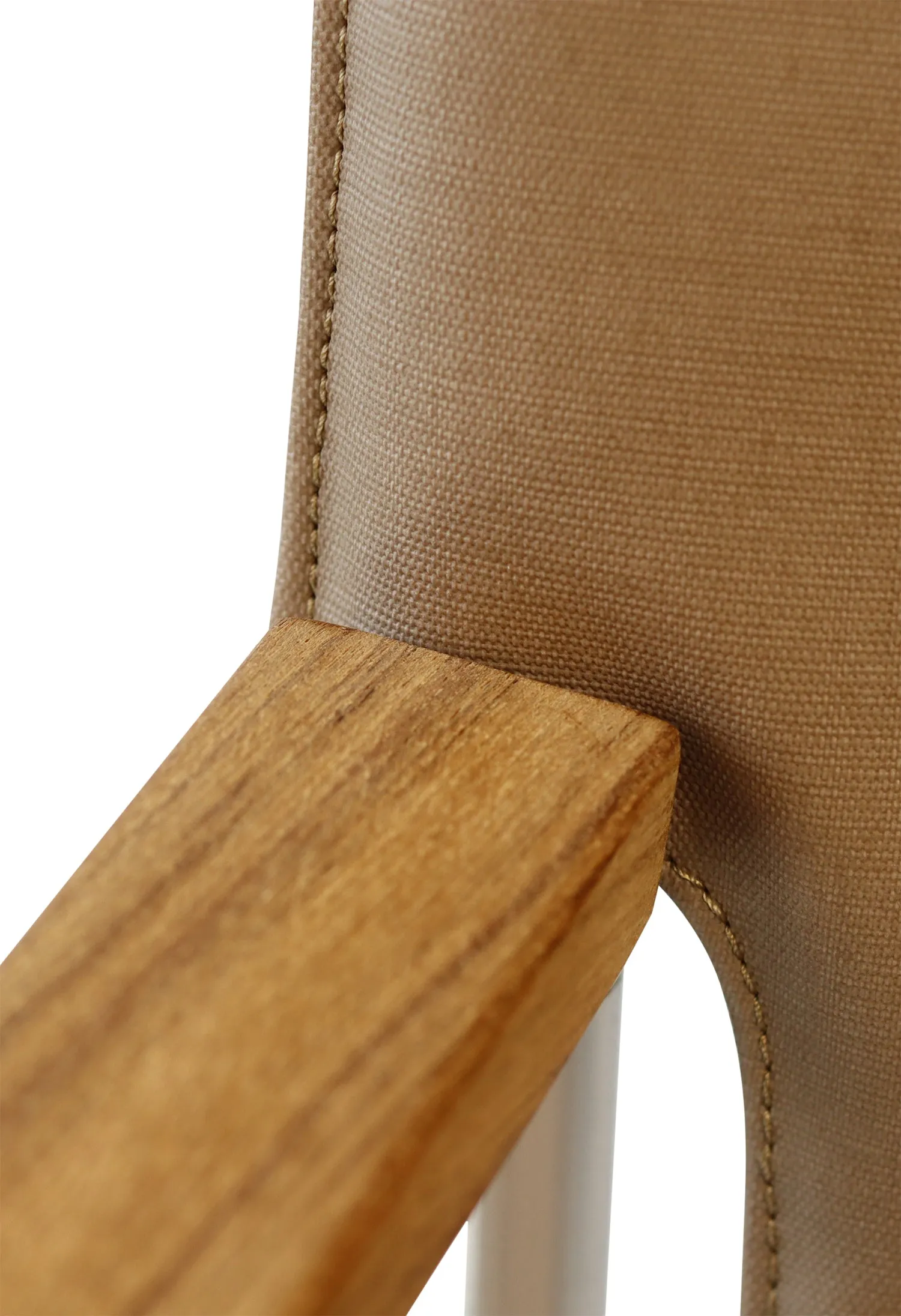 High-End Folding Aluminum Boat Chair with Teak Armrests-A6000UNIT
