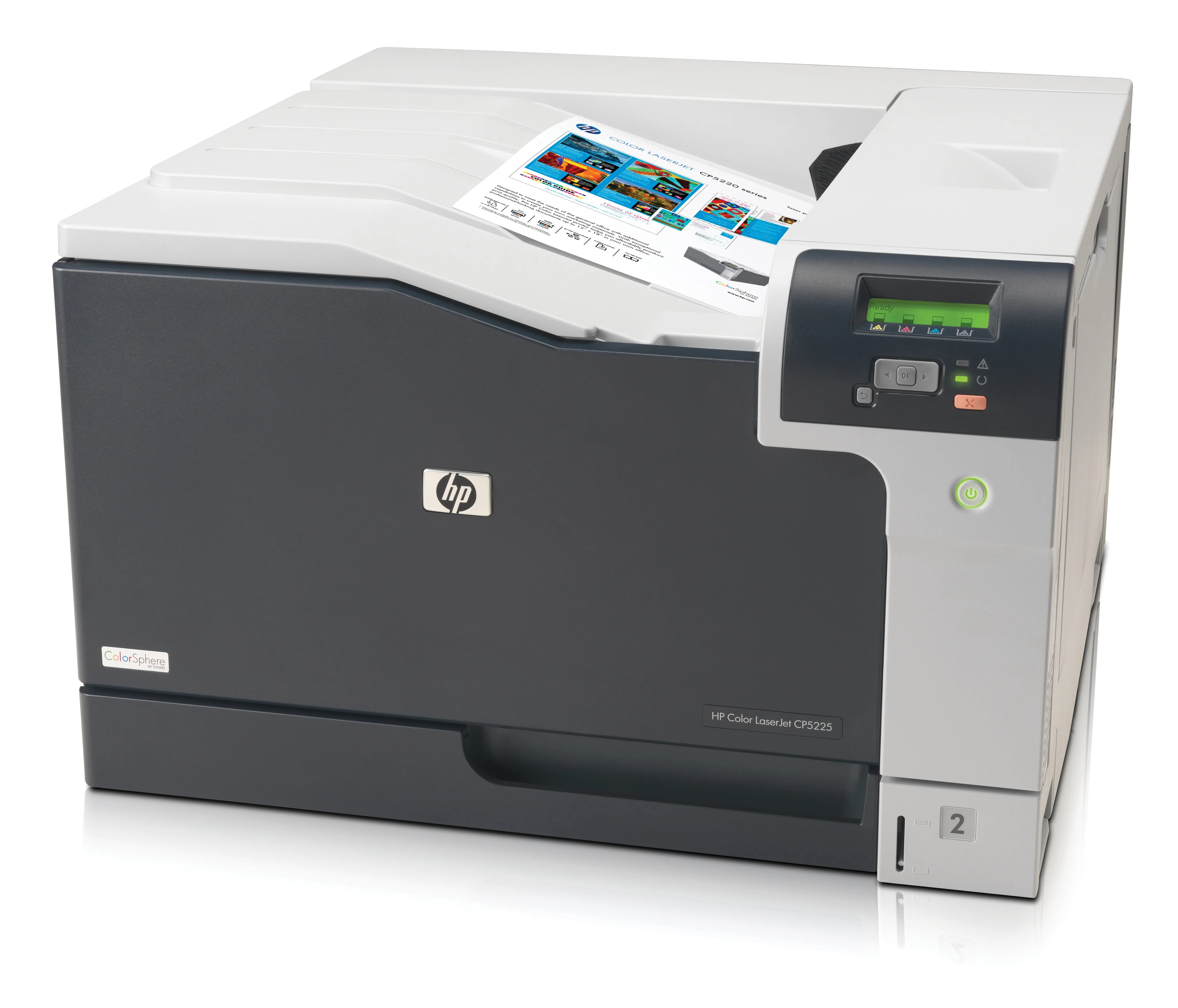 Hp Color Laserjet Cp5225, Print, 20Ppm Mono & Colour, A3, 600X600dpi, 192Mb, 100 Sheet Multi Purpose Tray, 250 Sheet Pap
