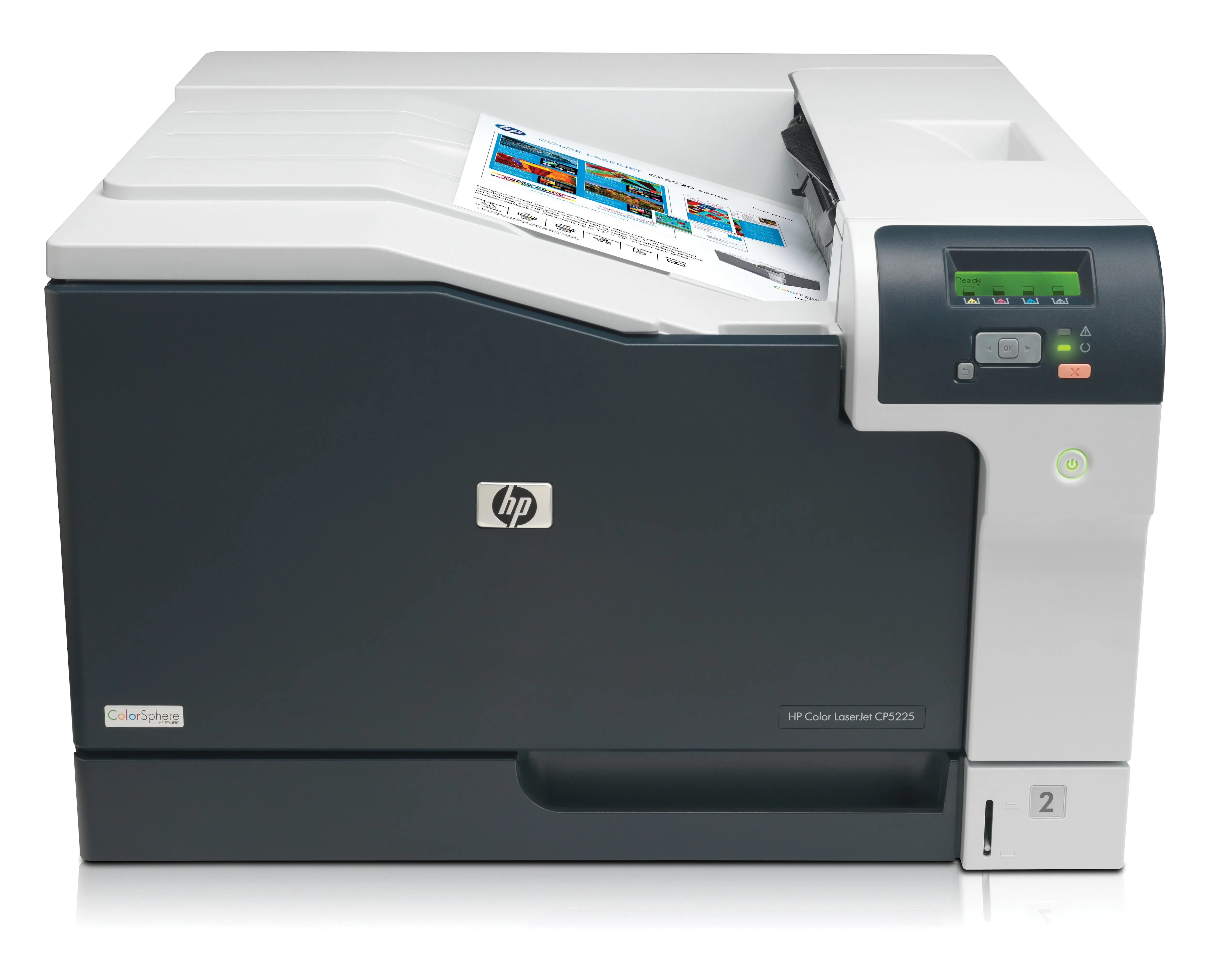 Hp Color Laserjet Cp5225, Print, 20Ppm Mono & Colour, A3, 600X600dpi, 192Mb, 100 Sheet Multi Purpose Tray, 250 Sheet Pap