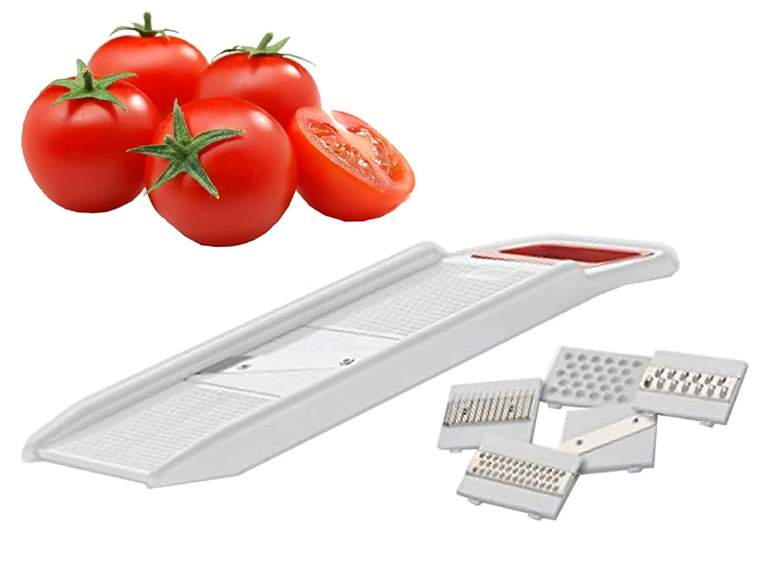 Kuber Industries Plastic 6 in 1 Multi Purpose Vegetable Slicer Grater (Multicolour)
