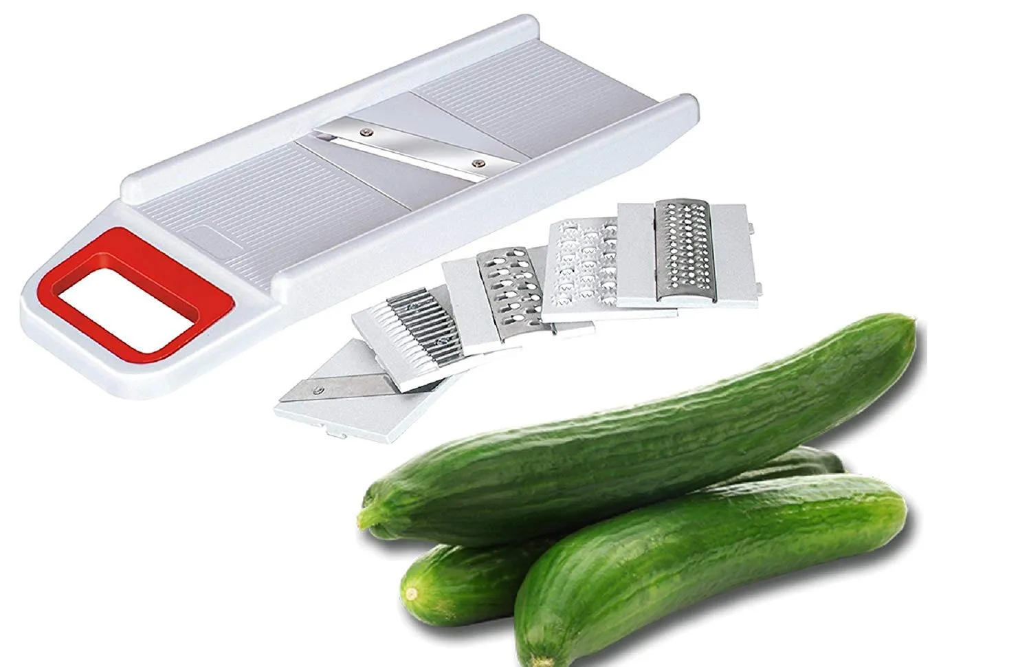 Kuber Industries Plastic 6 in 1 Multi Purpose Vegetable Slicer Grater (Multicolour)