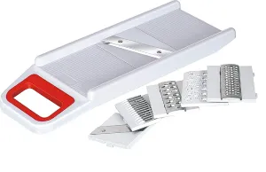 Kuber Industries Plastic 6 in 1 Multi Purpose Vegetable Slicer Grater (Multicolour)