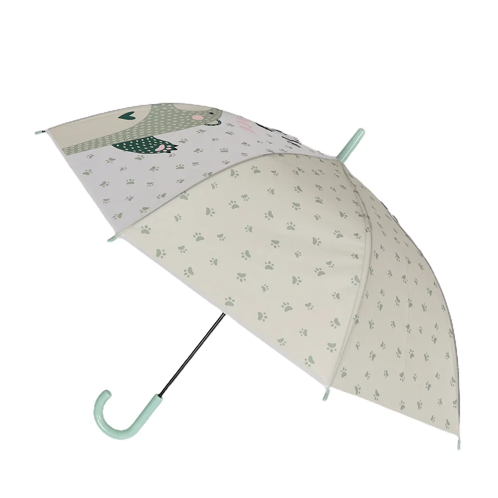 Little Surprise Box Light Green, Translucent Kelly-Jo All Over Teddy PawsRain And All-Season UmbrellaFor Kids & Adults.