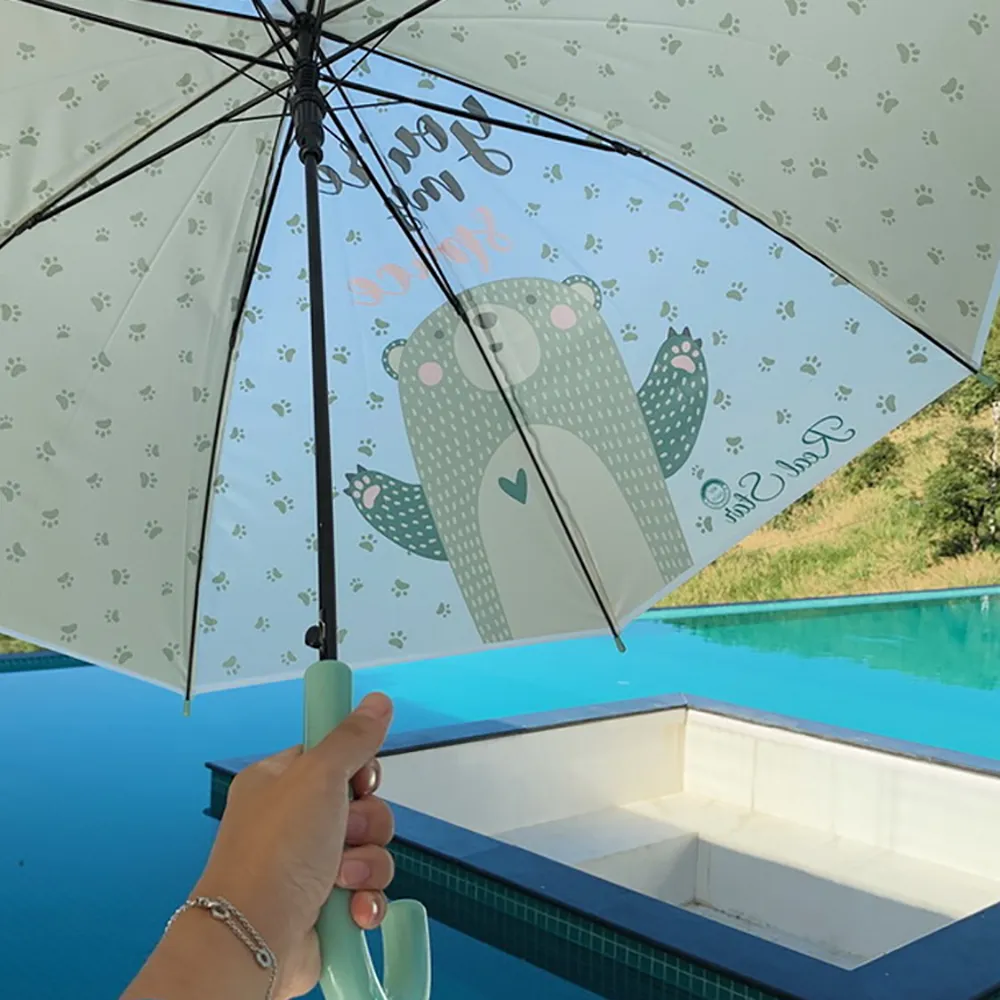 Little Surprise Box Light Green, Translucent Kelly-Jo All Over Teddy PawsRain And All-Season UmbrellaFor Kids & Adults.