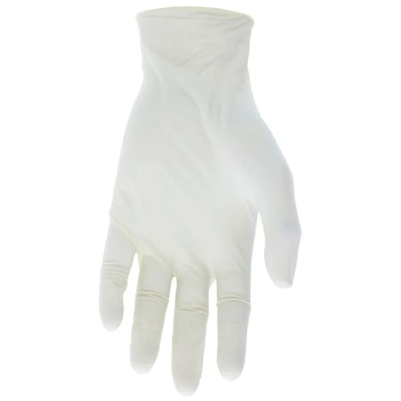 MCR Safety SensaGuard Disposable Latex Industrial Gloves - 5 Mil - Powder Free - White - 5055