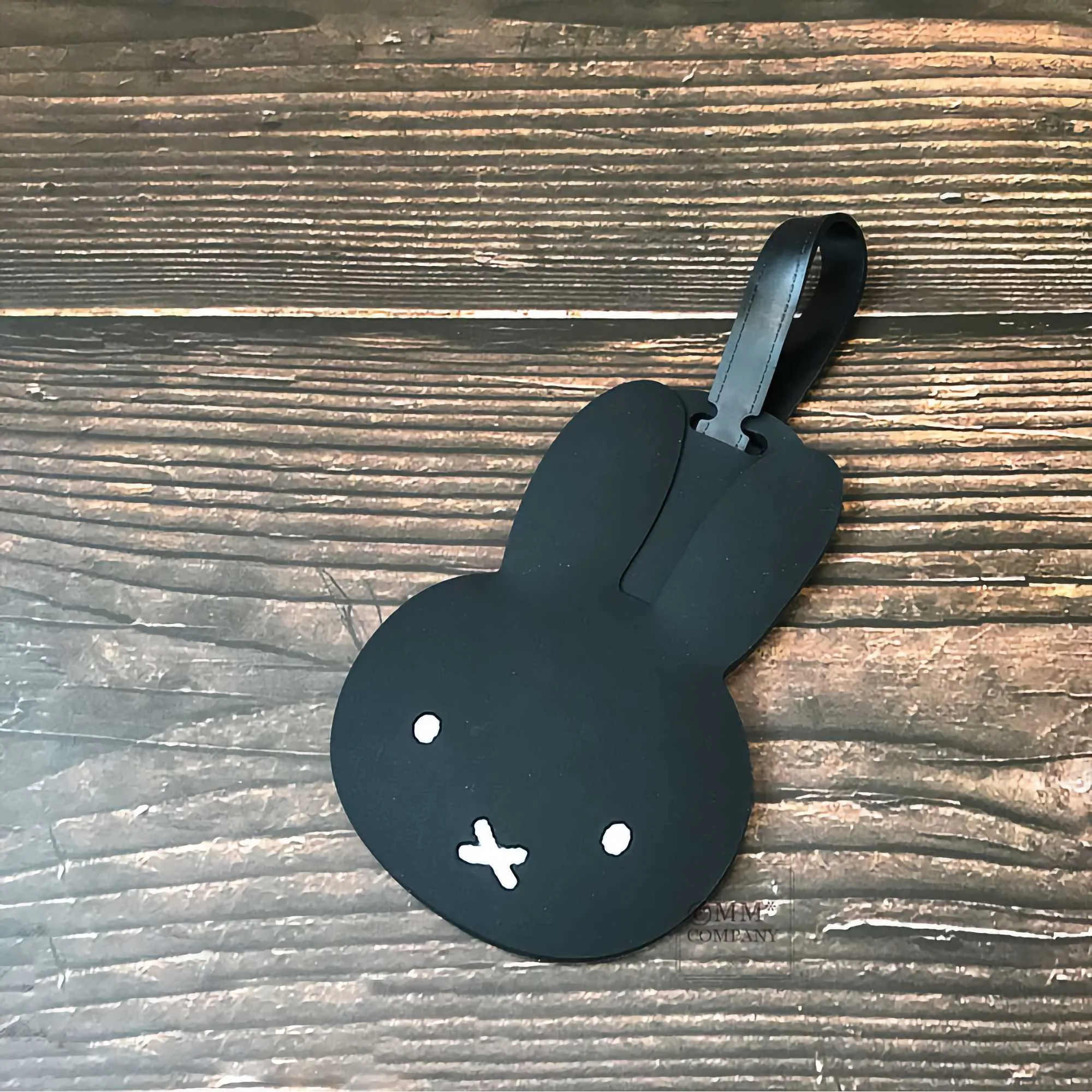 Miffy Face Die-Cut Luggage Tag, Black